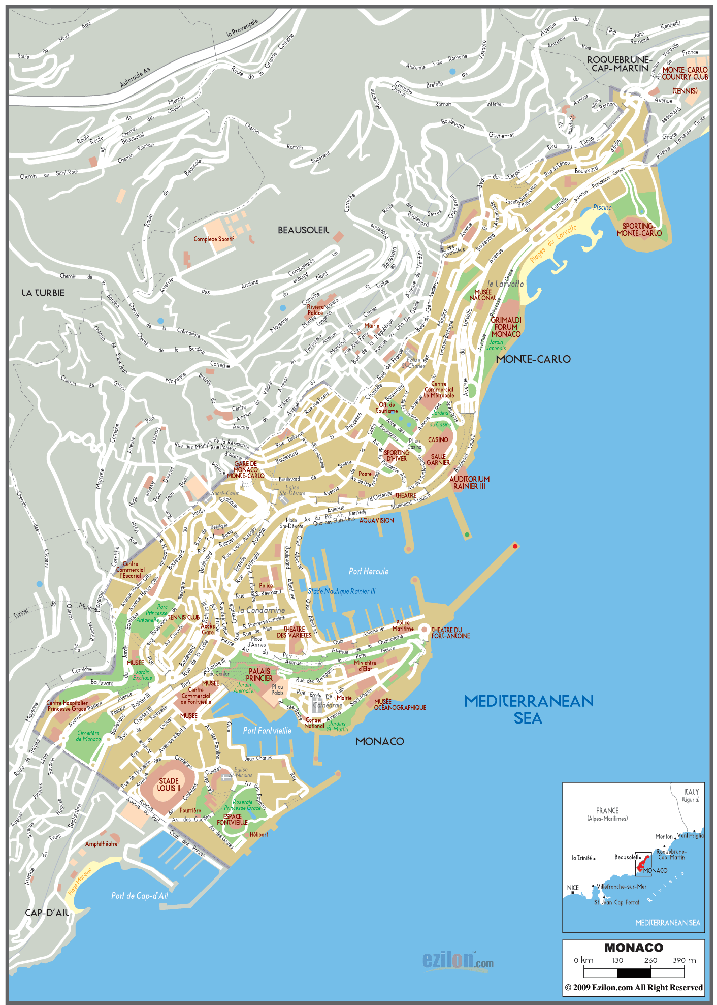 city center map of v
